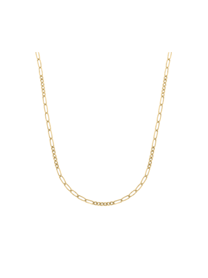 Yellow Gold & Silver Yellow bonded together Figaro Chain