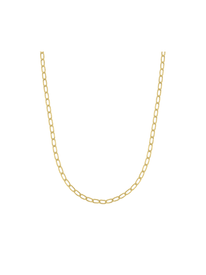 Yellow Gold Long Curb Link Chain