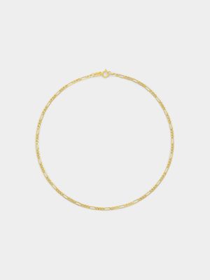 Yellow Gold Figaro Chain Anklet
