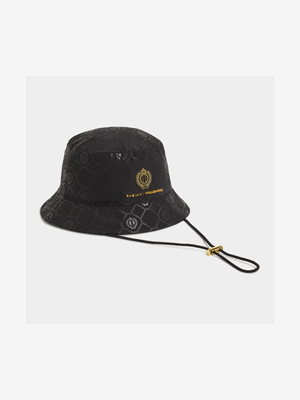 Men's Fabiani Collezione Monogram Black Bucket Hat