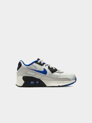 Nike Kid's Air Max 90 LTR White/Blue Sneaker