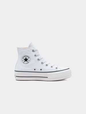 Converse Junior CTAS Canvas Platform Hi White/Black Sneaker