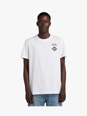 G-Star Men's Chest Graphic White T-Shirt