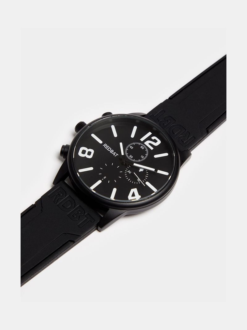 Redbat Silicone Analog Black Watch - Bash.com