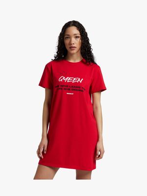 Redbat Women's Red T-Shirt Dress