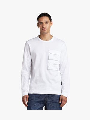 G-Star White Pocket T-Shirt