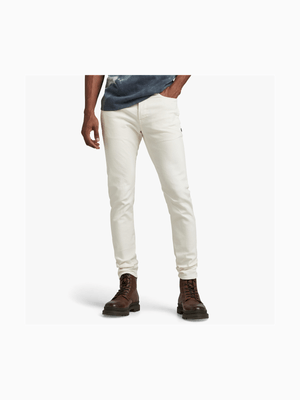 G-Star Men's D-Staq 3D White Slim Jeans