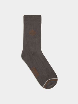 Fabiani Men's Mercerised Cotton Charcoal Anklet Socks