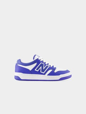 New Balance Junior 480 White/Blue Sneaker