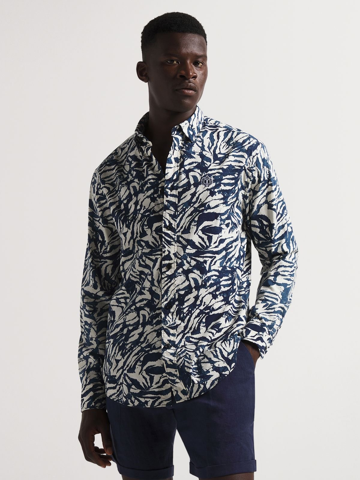 Fabiani Men's Collezione Abstract Leaf Printed Shirt - Bash.com