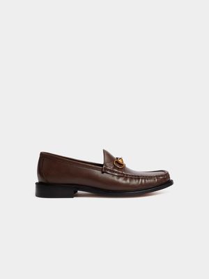 Men's Fabiani Horsebit Brown Leather Loafers