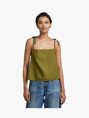 G-Star Women's Para Simple Olive Green Tank Top