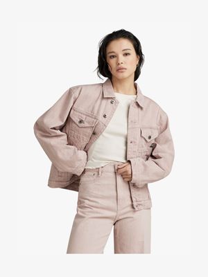 G-Star Women's Oversized Pink Denim Jacket