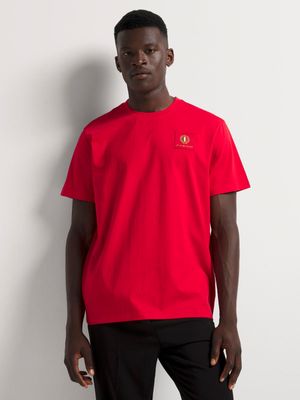 Fabiani Men's Red Crew Neck T-Shirt