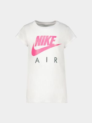Nike Girls Kids Futura Air White T-shirt