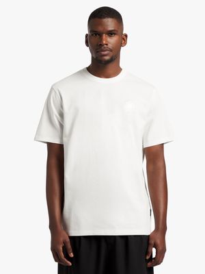 Fabiani Men's Woven Patch White T-Shirt
