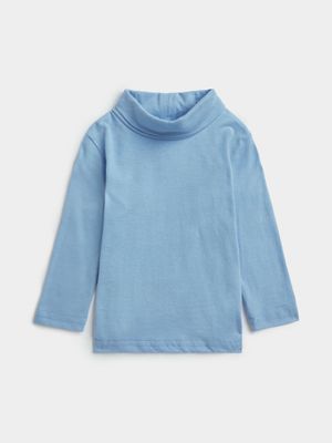 Jet Toddler Boys Light Blue Long Sleeve Poloneck T-Shirt