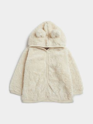 Jet Infant White Fleece Jacket