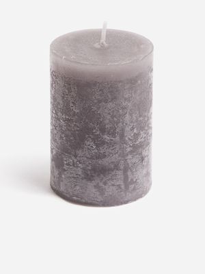 Jet Home Grey Small Pillar Candle