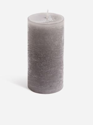 Jet Home Grey Medium Pillar Candle