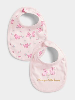 Jet Infant 2-Pack Pink Mummys Little Bunny Bibs