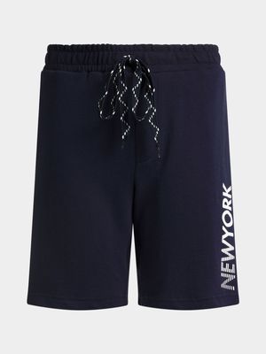 Jet Boys Navy Knit Shorts 100% Cotton Outerwear