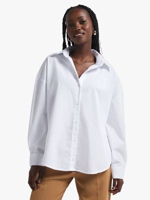 Jet Women's White Poplin Shirt