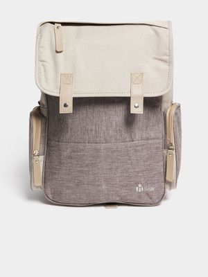 Jet Unisex Grey & Beige Baby Bag Carrier Backpack