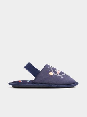 Jet Older Boys Navy Synthetic Fashion Mule Slippers
