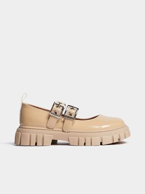 Jet Girls Older Nude Chunky Mary Jane Shoes