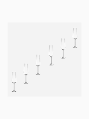 Islay Lead - Free Crystalline Champagne Glasses Set of 6