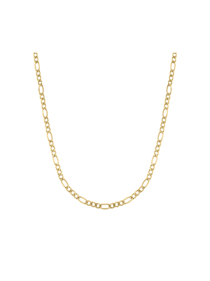 Yellow Gold & Sterling Silver, Classic Figaro Chain