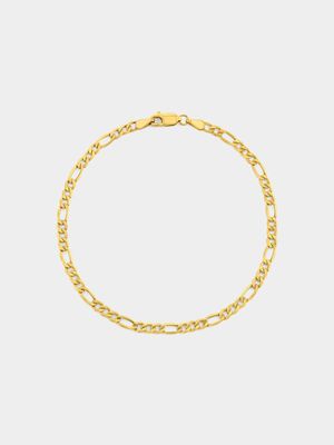 Yellow Gold Airsolid Figaro Bracelet