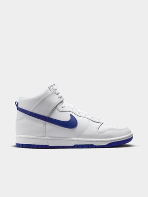 Nike Men's Dunk HI White/Blue Sneaker