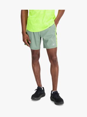Mens New Balance Accelerate 7 Inch Green Shorts