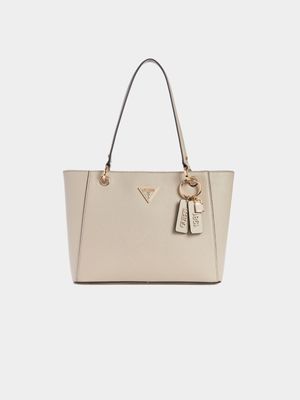 Women's Guess Noelle Taupe Small Noel Tote Bag