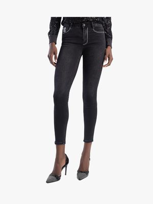 Sissy Boy Axel Skinny Jeans with Diamante Detail