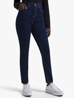 Jet Women's Regular Dark Blue Skinny Denim Jeans