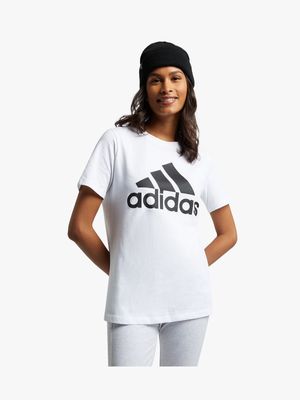 Women's adidas Big logo White/Black Tee