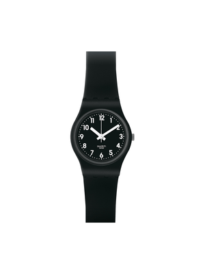 Swatch Lady Black Single Silicone Watch
