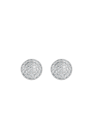 Domed CZ Sterling Silver Studs