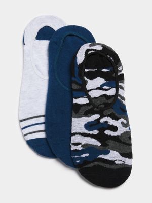Jet Boys Multicolour Camo 3 Pack Secret Socks