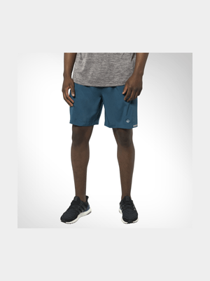 Men's TS Reflective Zip Teal Fitness Shorts