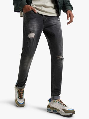 Redbat Men's Black Super Skinny Jeans