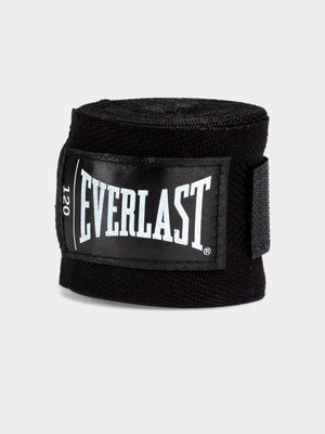 Everlast 120" Black Hand Wraps