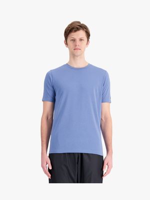 Mens New Balance Accelerate Pacer Blue Short Sleeve Tee