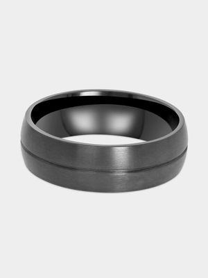 Zirconium Centre Stripe Ring