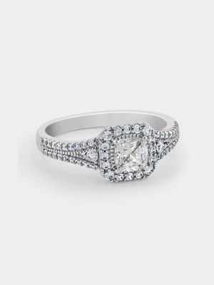Cheté Sterling Silver Cubic Zirconia Women’s Princess Ring