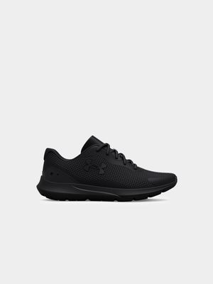 Mens Under Armour Surge 3 Black Running Shoes