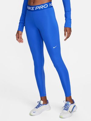 Womens Nike Pro 365 Blue Tights